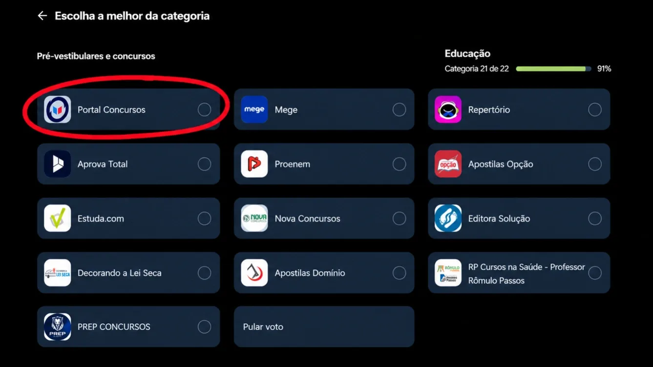 Página de votação!
