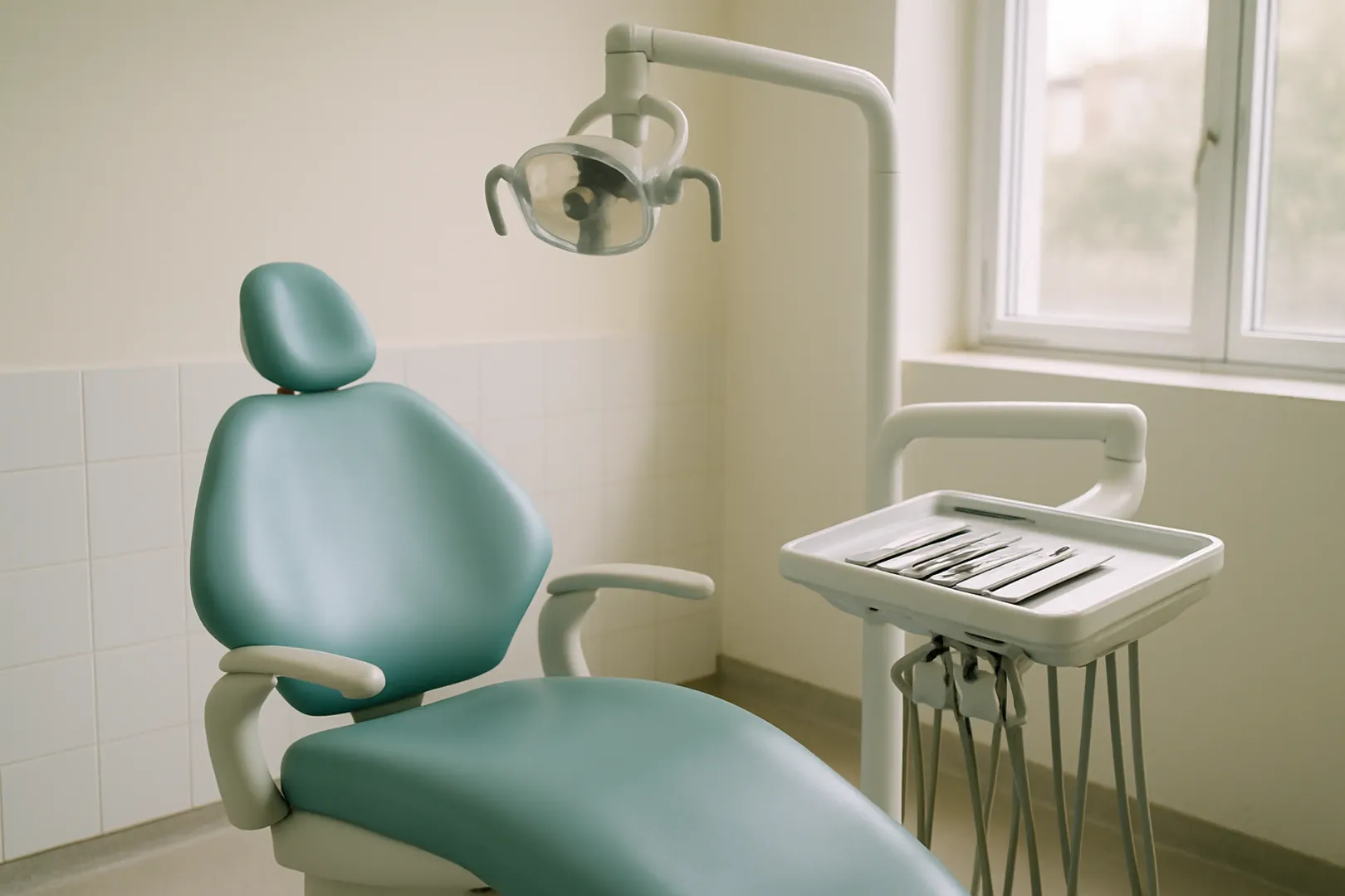 Consultório odontológico de unidade pública de saúde preparado para atendimento de dentista concursado