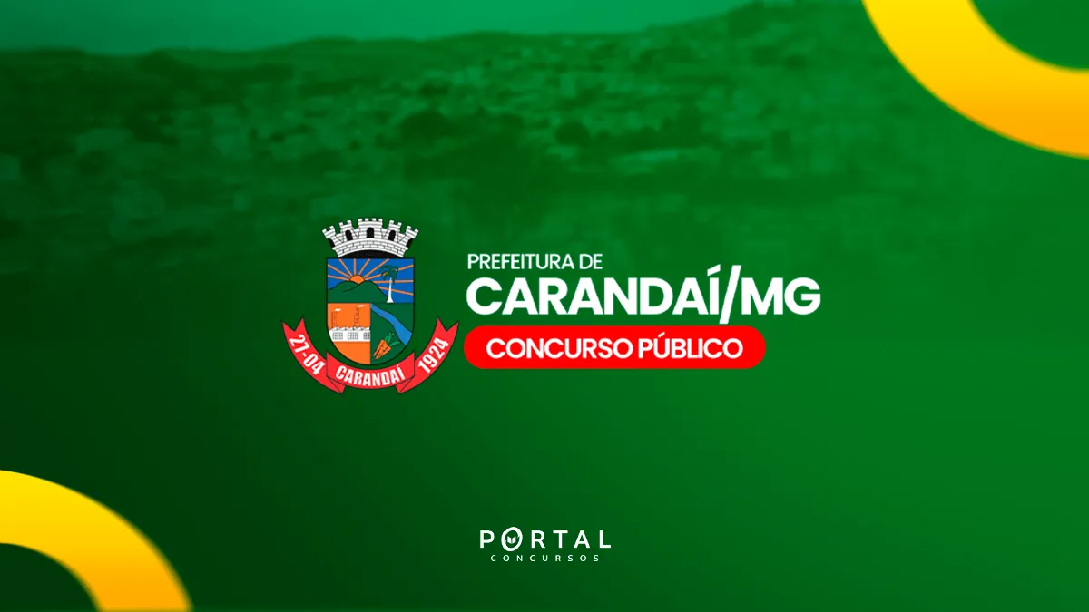 Concurso Prefeitura de Carandaí/MG 2026: edital publicado com 130 vagas!