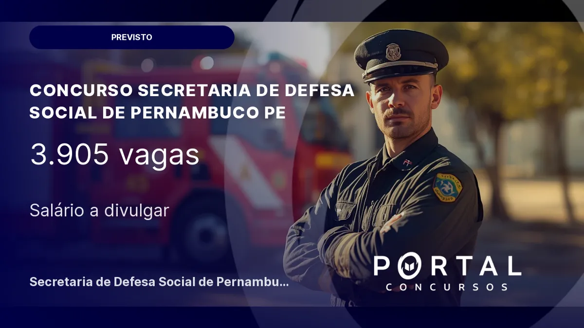 Concursos Segurança PE: Editais previstos para 2026 com provas até março de 2027