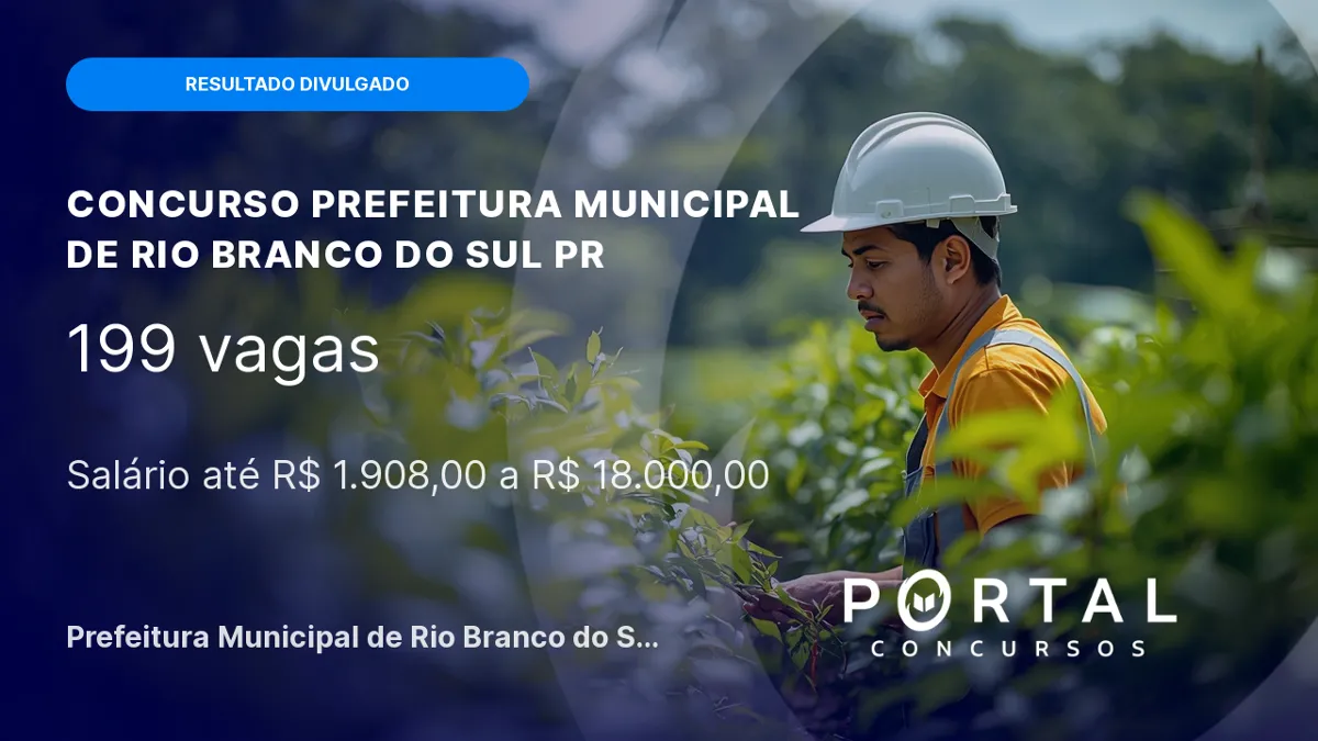 Resultado final do concurso Rio Branco do Sul PR