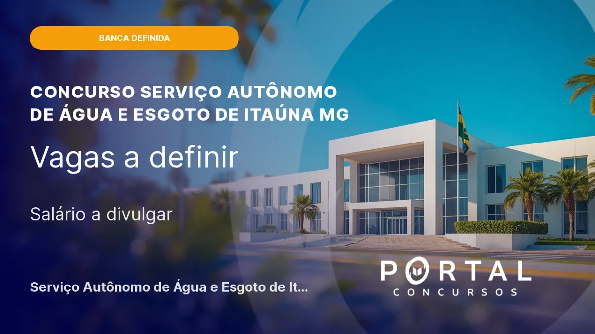 Banca definida para concurso SAAE Itaúna MG
