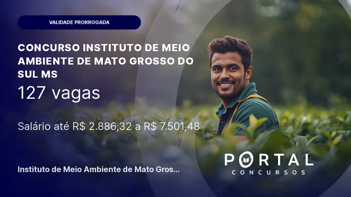 Concurso IMASUL MS: validade prorrogada até 2028