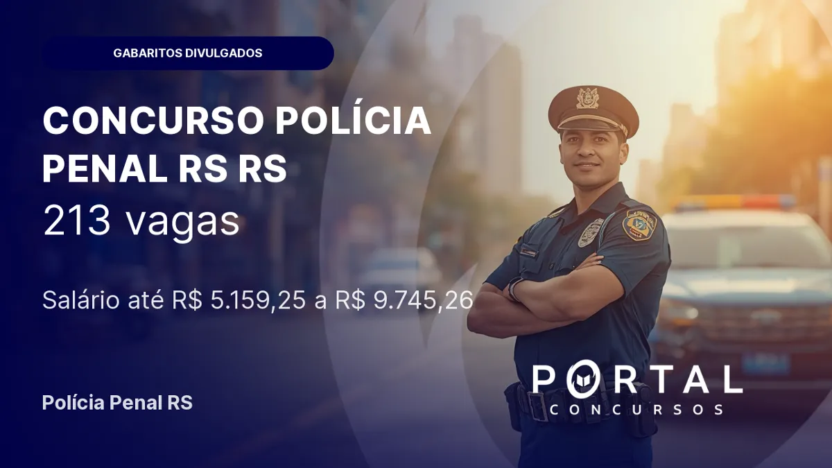 Gabaritos preliminares do Concurso Polícia Penal RS divulgados