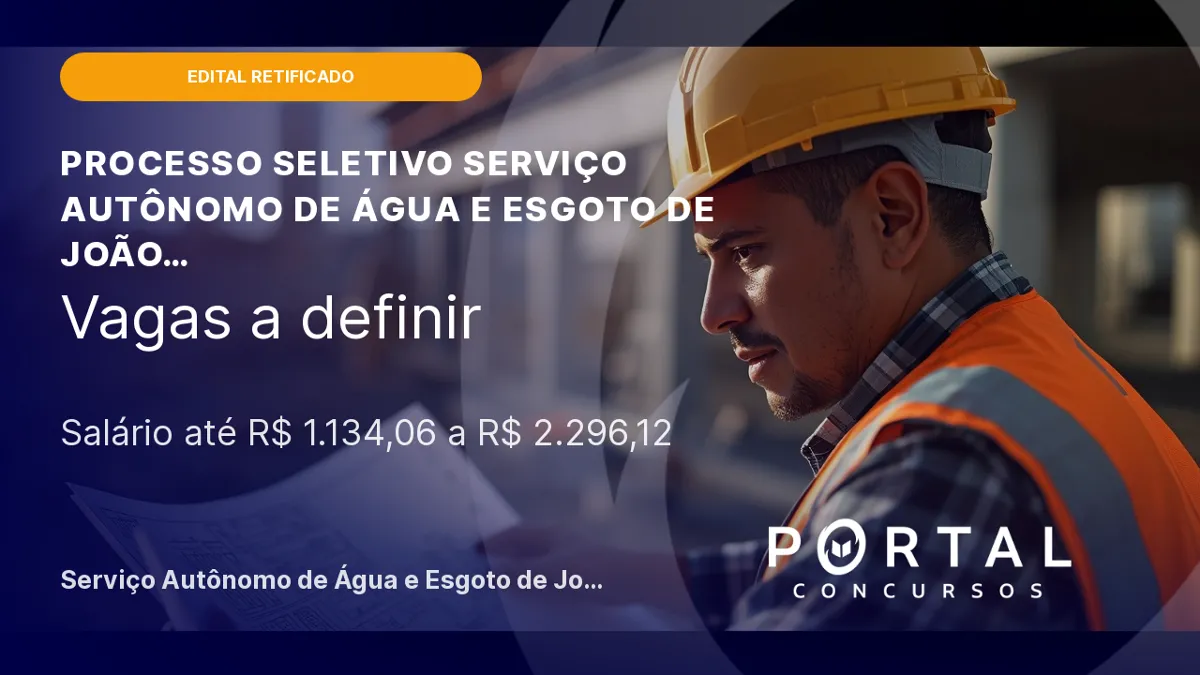 Edital retificado do PSS do SAAE de João Neiva - ES