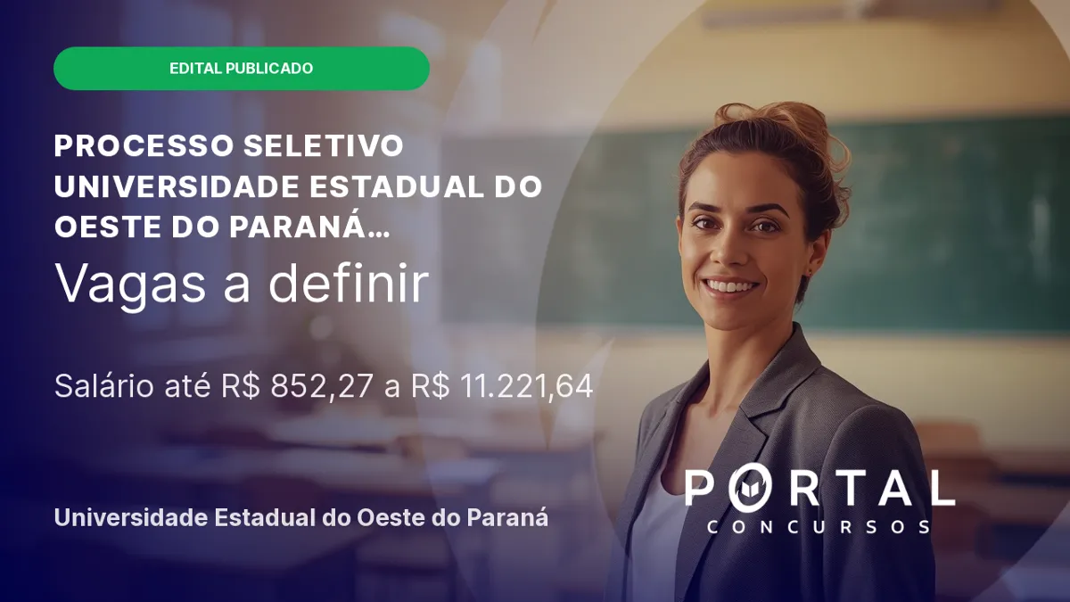 Unioeste PR abre PSS para professores em 135 áreas