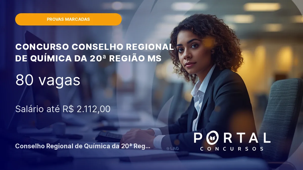 Concurso CRQ/ MS: provas em 16 de agosto!