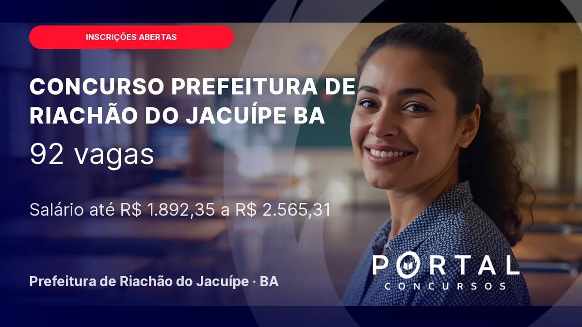 Concurso Prefeitura Riachão do Jacuípe/ BA 2026