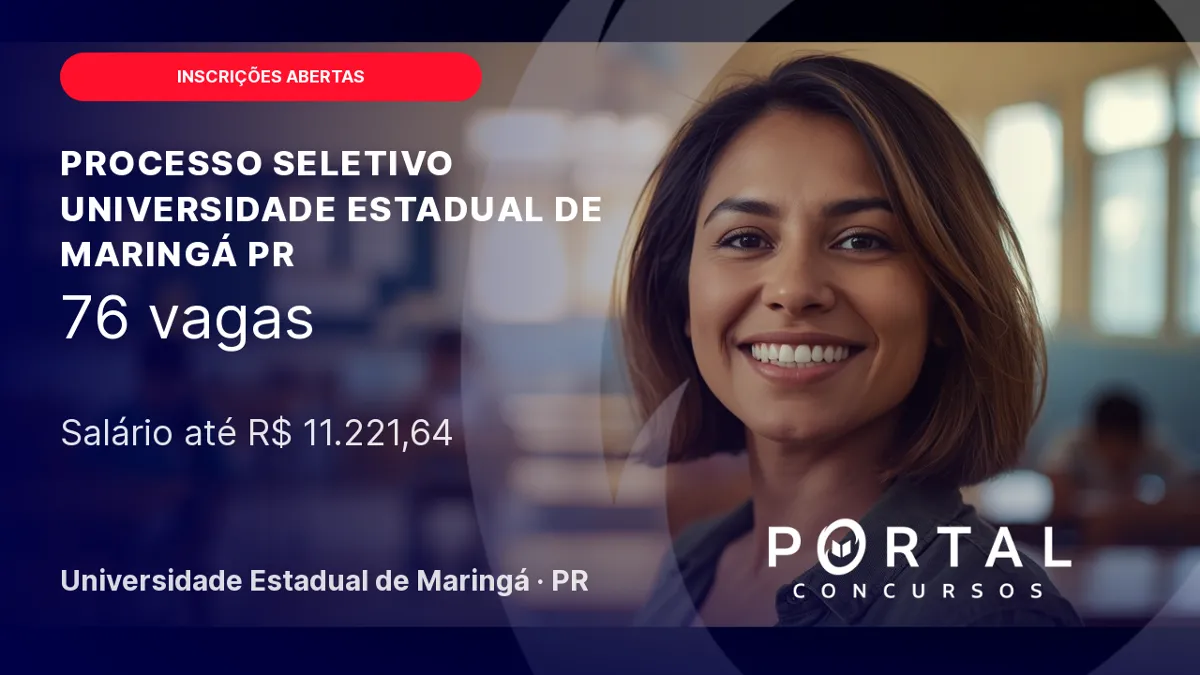 UEM (PR) abre processo seletivo com 76 vagas temporárias