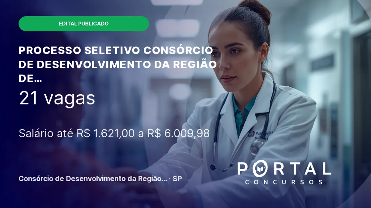 Processo seletivo CONDERG/SP oferece 21 vagas imediatas + CR: confira!