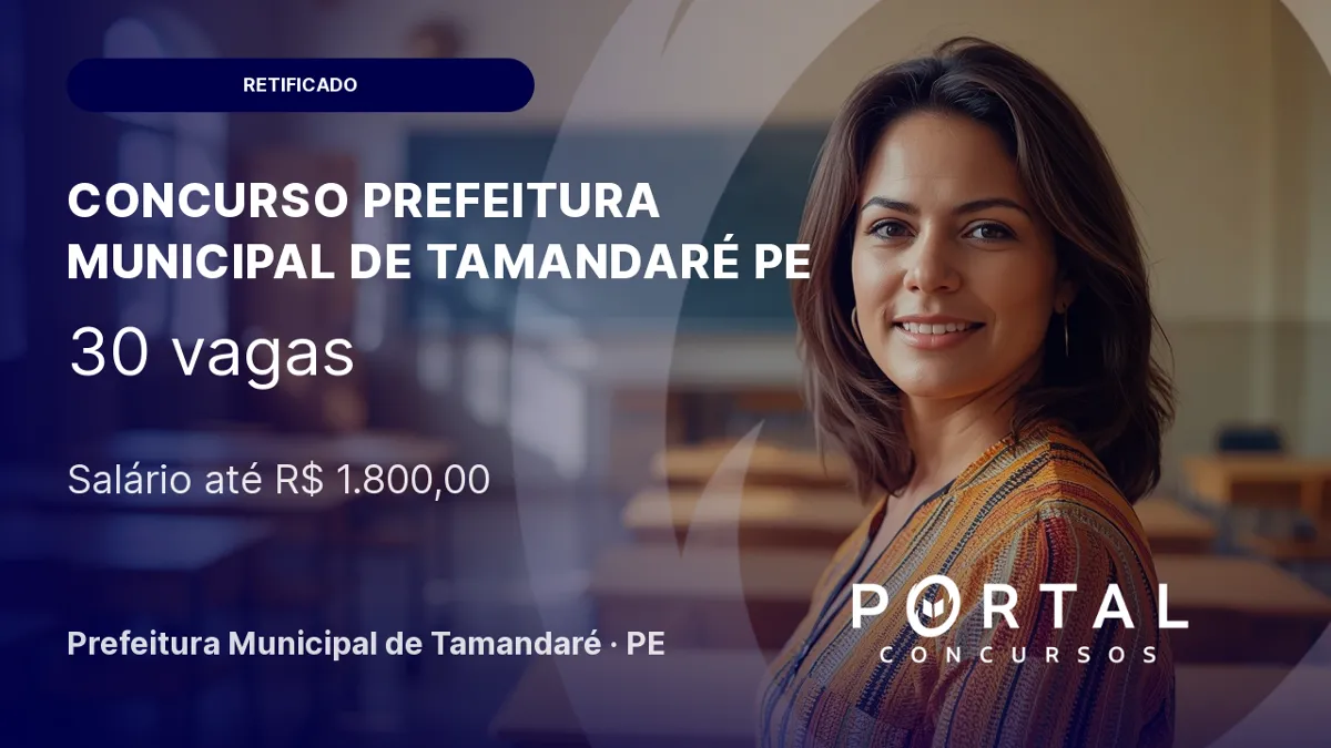 Prefeitura de Tamandaré/ PE retifica edital para Guarda Civil: confira!