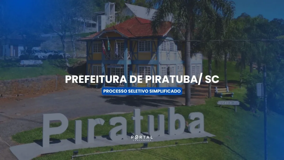 Retificação do Processo Seletivo da Prefeitura de Piratuba/ SC