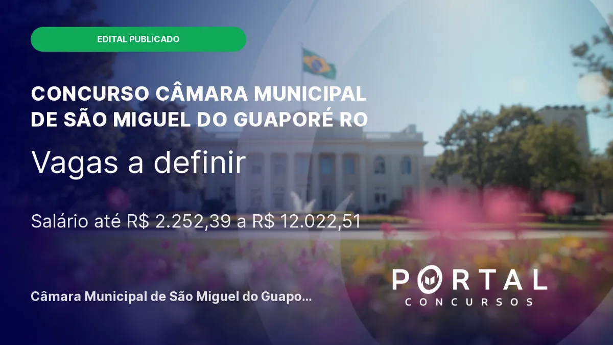 Concurso Câmara de São Miguel do Guaporé - RO 2026