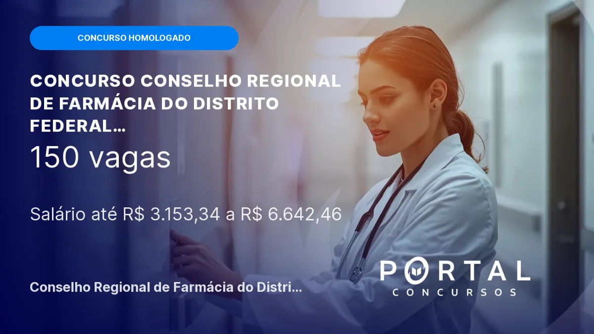 Concurso CRF/ DF: resultado homologado, validade até 2028
