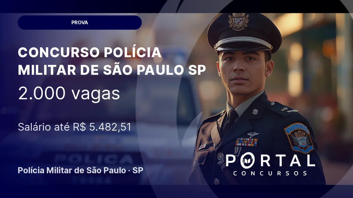 Concurso PM SP: Provas para Soldado em 20 de Setembro