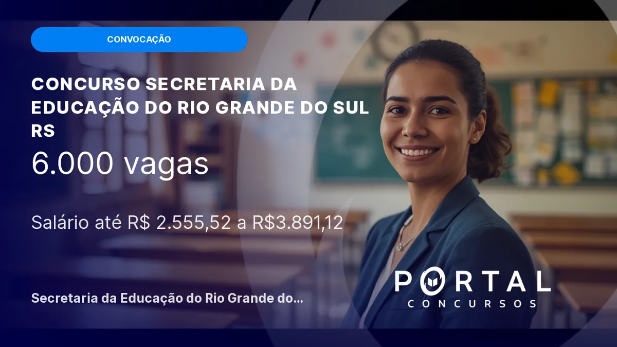 Concurso Seduc RS nomeará 5,8 mil professores
