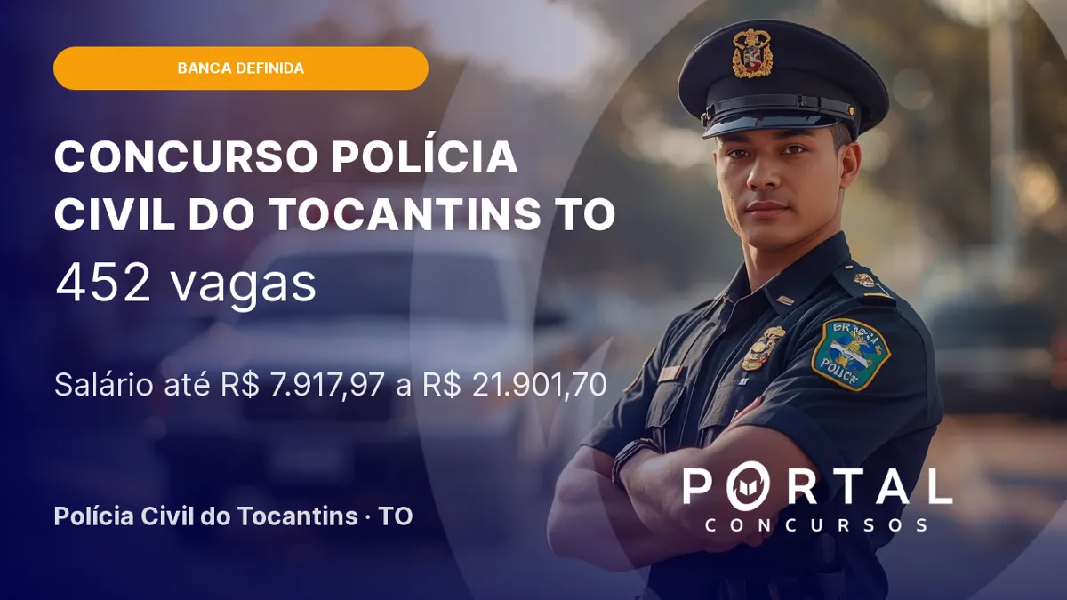 Concurso PC TO: escolha da banca organizadora em andamento