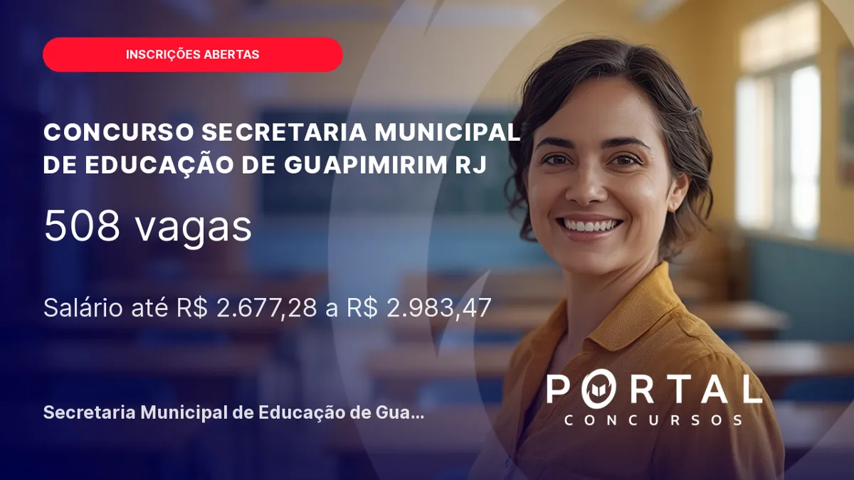 Concurso SME Guapimirim-RJ: inscrições abertas para professores