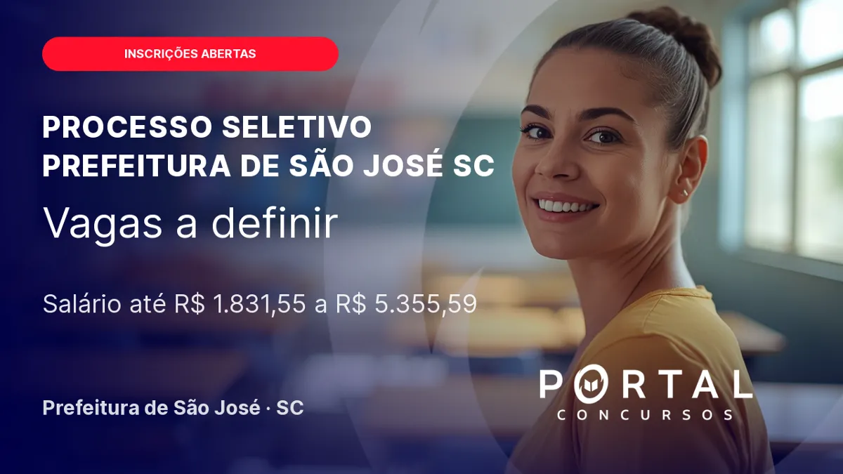 Processo seletivo Prefeitura de São José/ SC 2026