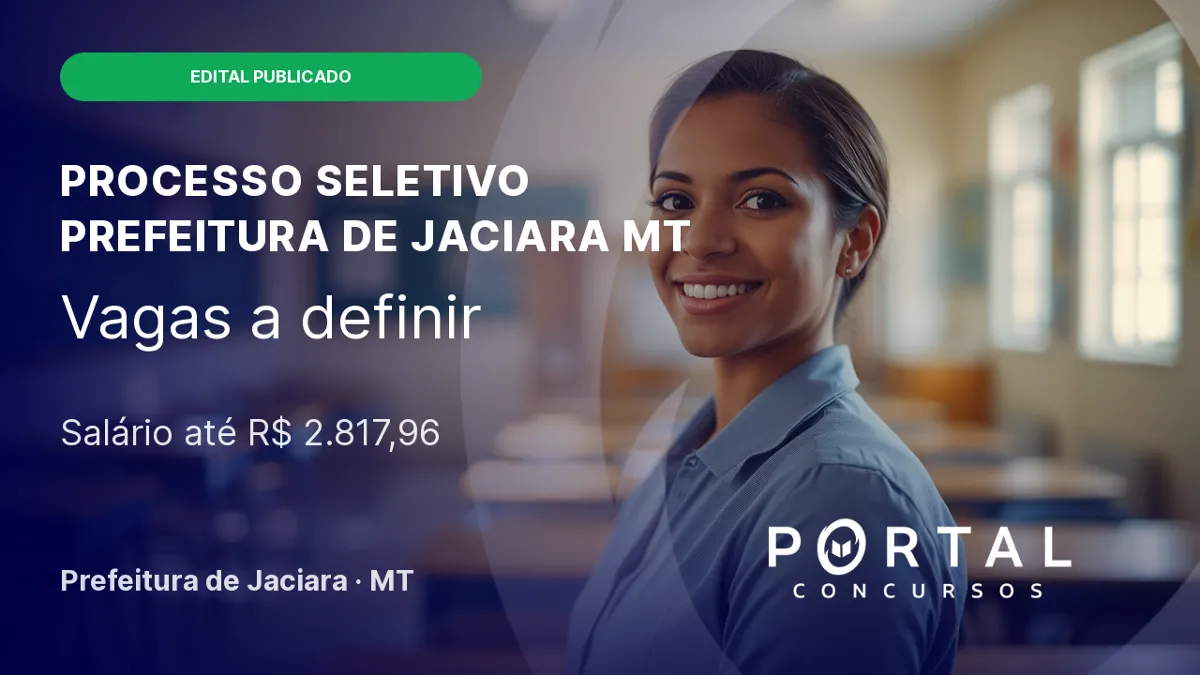 Processo seletivo para Professor de Educação Física em Jaciara - MT