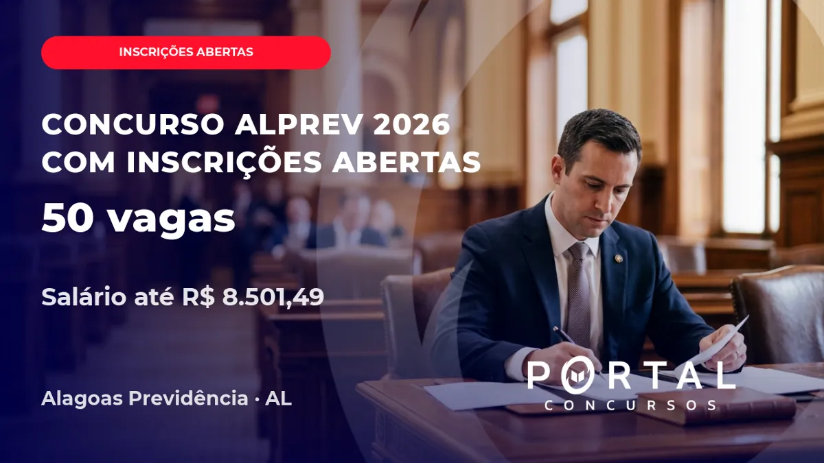 Concurso ALPREV 2026 com inscrições abertas