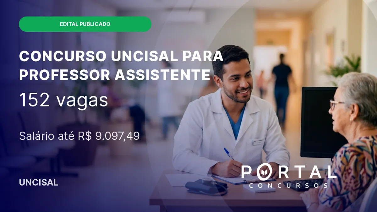 Concurso UNCISAL para Professor Assistente: inscrições abertas até 25 de agosto!