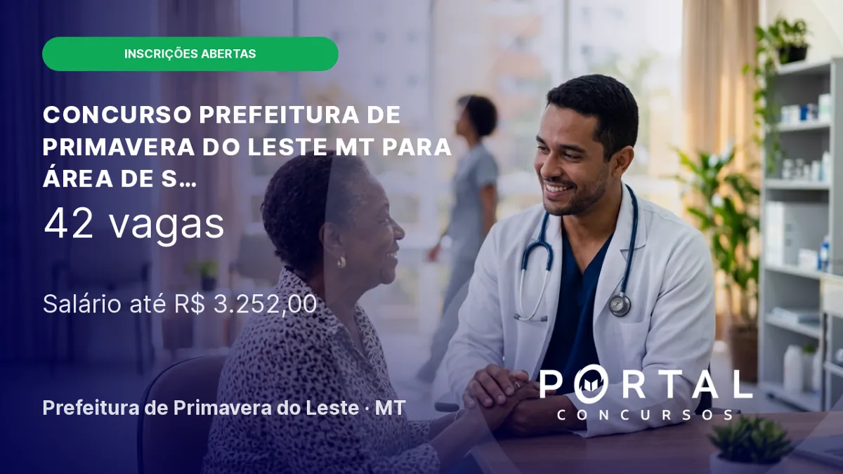 Concurso Prefeitura de Primavera do Leste MT para área de saúde