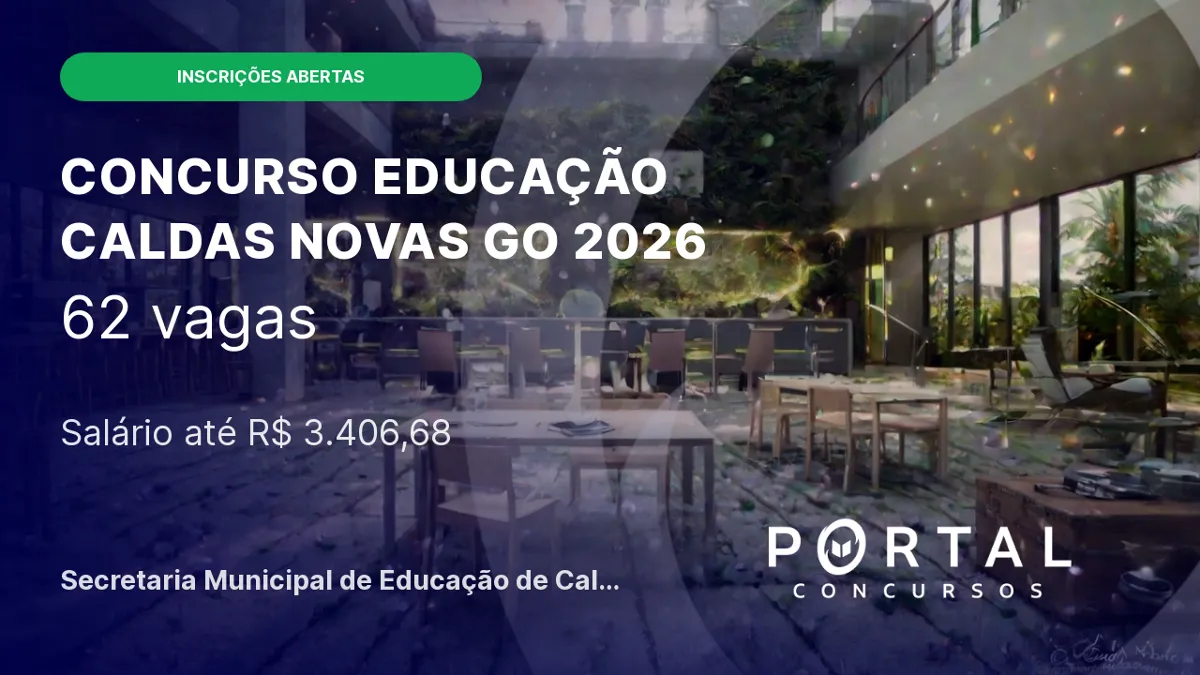 Concurso Educação Caldas Novas (GO) 2026