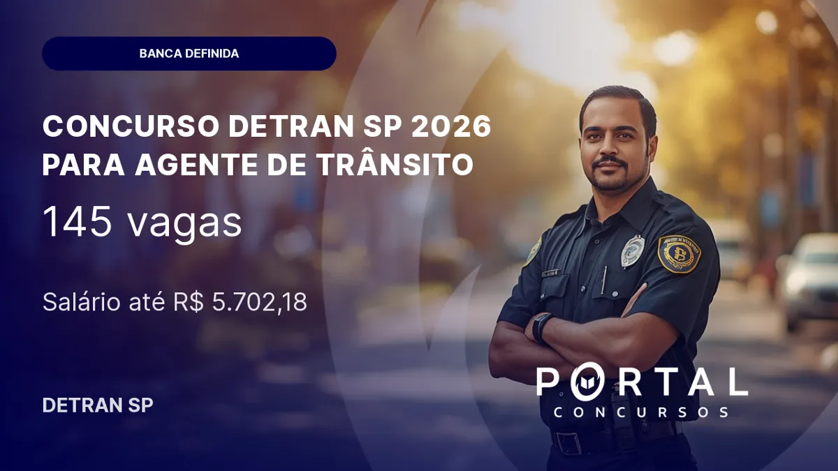 Concurso Detran/ SP 2026 para agente de trânsito: banca definida é o Instituto Avalia!
